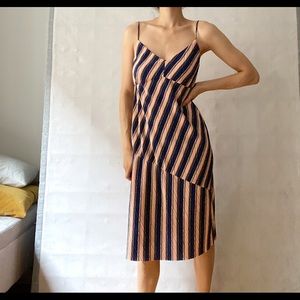 Topshop Midi Striped Dress